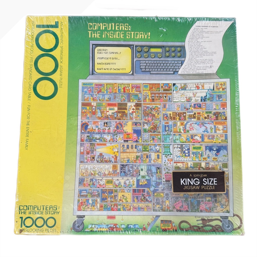 Springbok Computers The Inside Story 1000 Piece Jigsaw Puzzle Vintage PZL5936